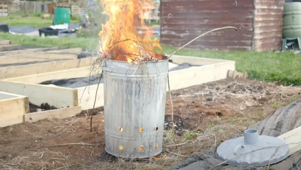 Using a garden incinerator