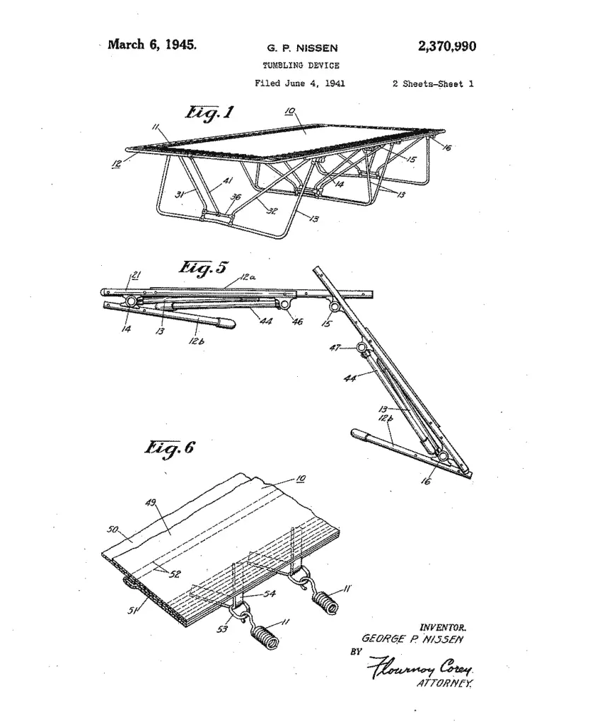 first trampoline patent