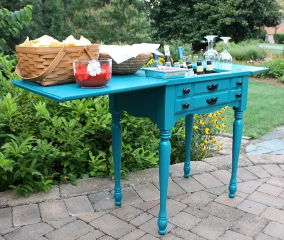 Sewing cabinet outdoor bar