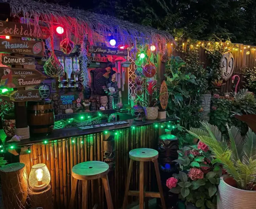 Tiki Bar At Night