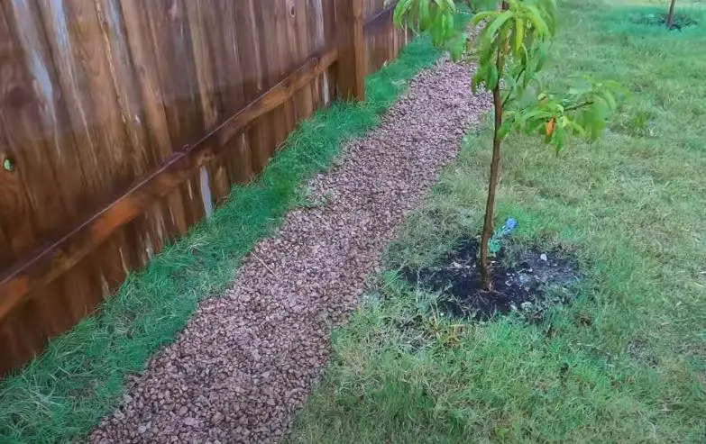 diguise the french drain with gravel